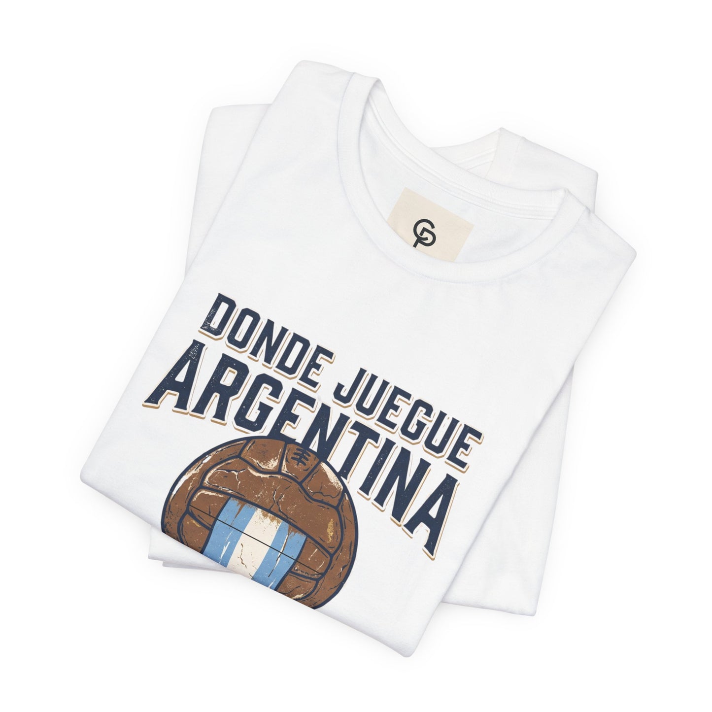 Camiseta "Donde juegue Argentina, ahí estará mi corazón"