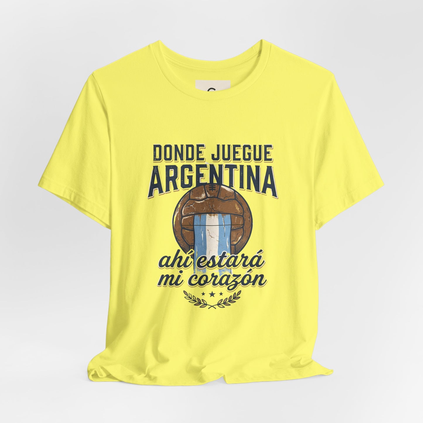 Camiseta "Donde juegue Argentina, ahí estará mi corazón"