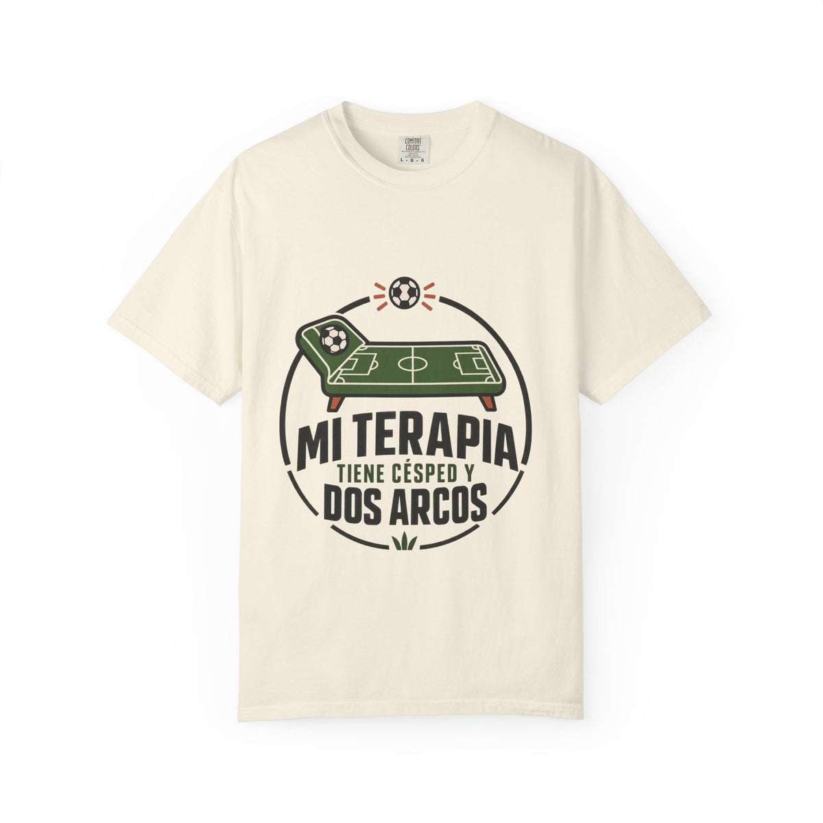 Mi terapia tiene césped y dos arcos