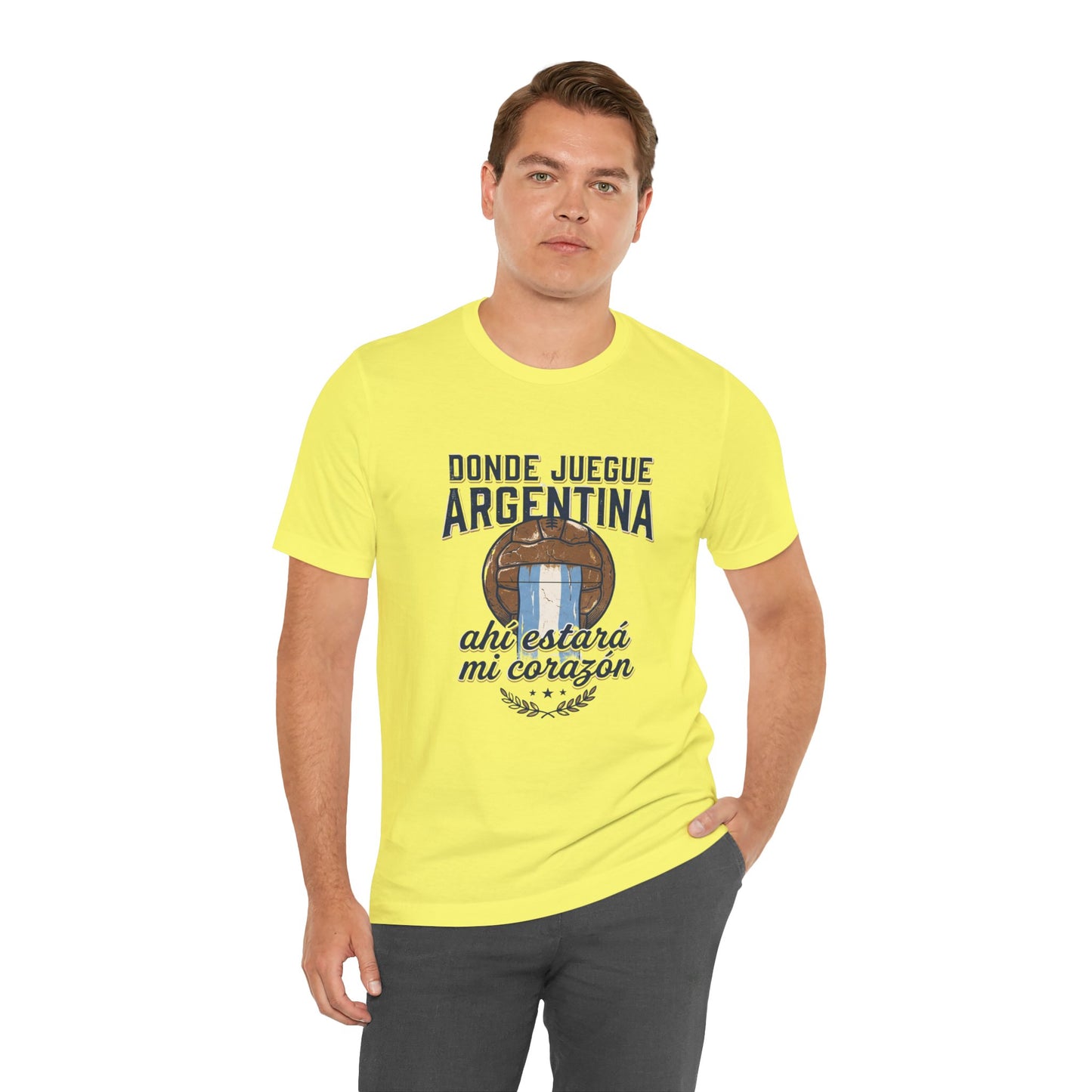 Camiseta "Donde juegue Argentina, ahí estará mi corazón"