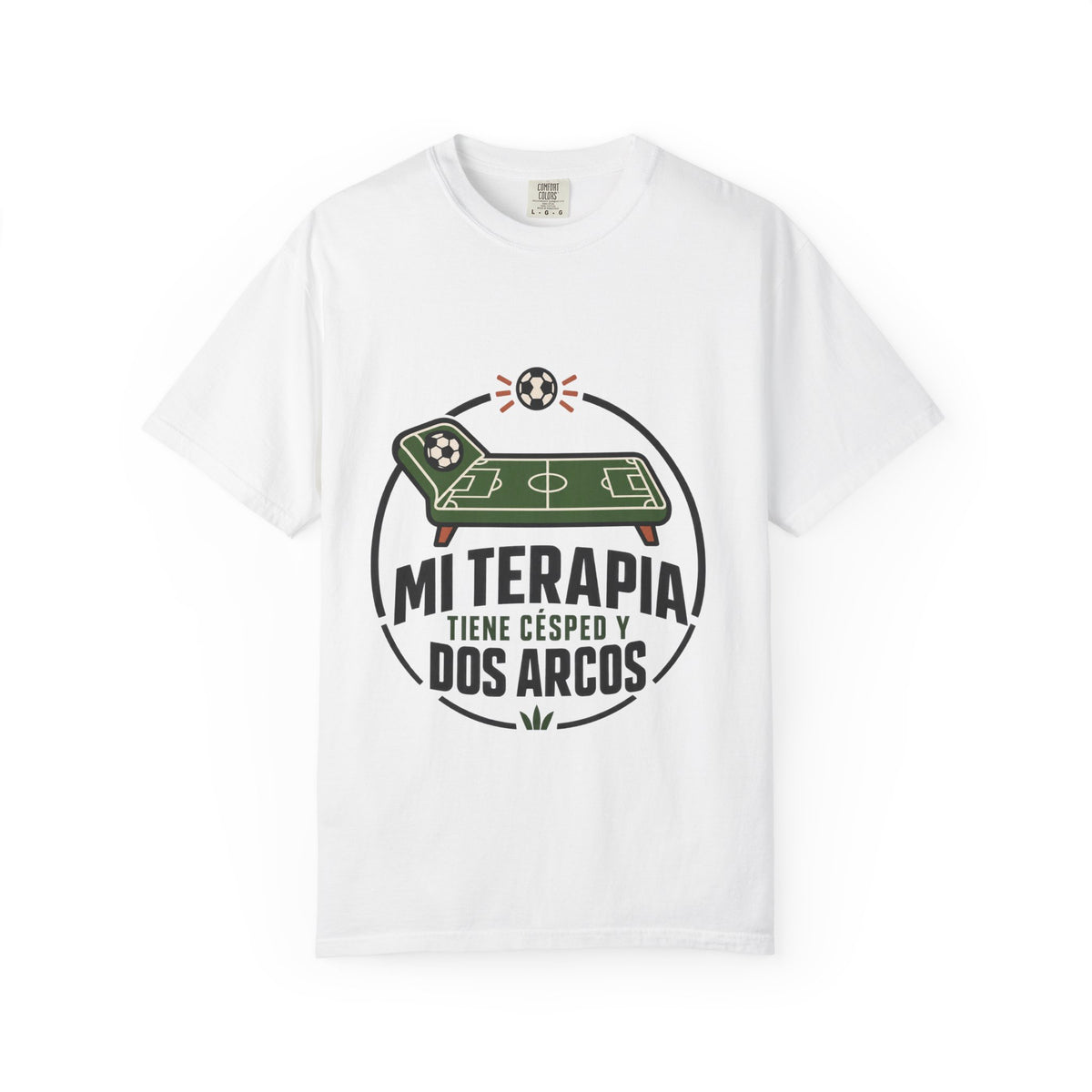Mi terapia tiene césped y dos arcos