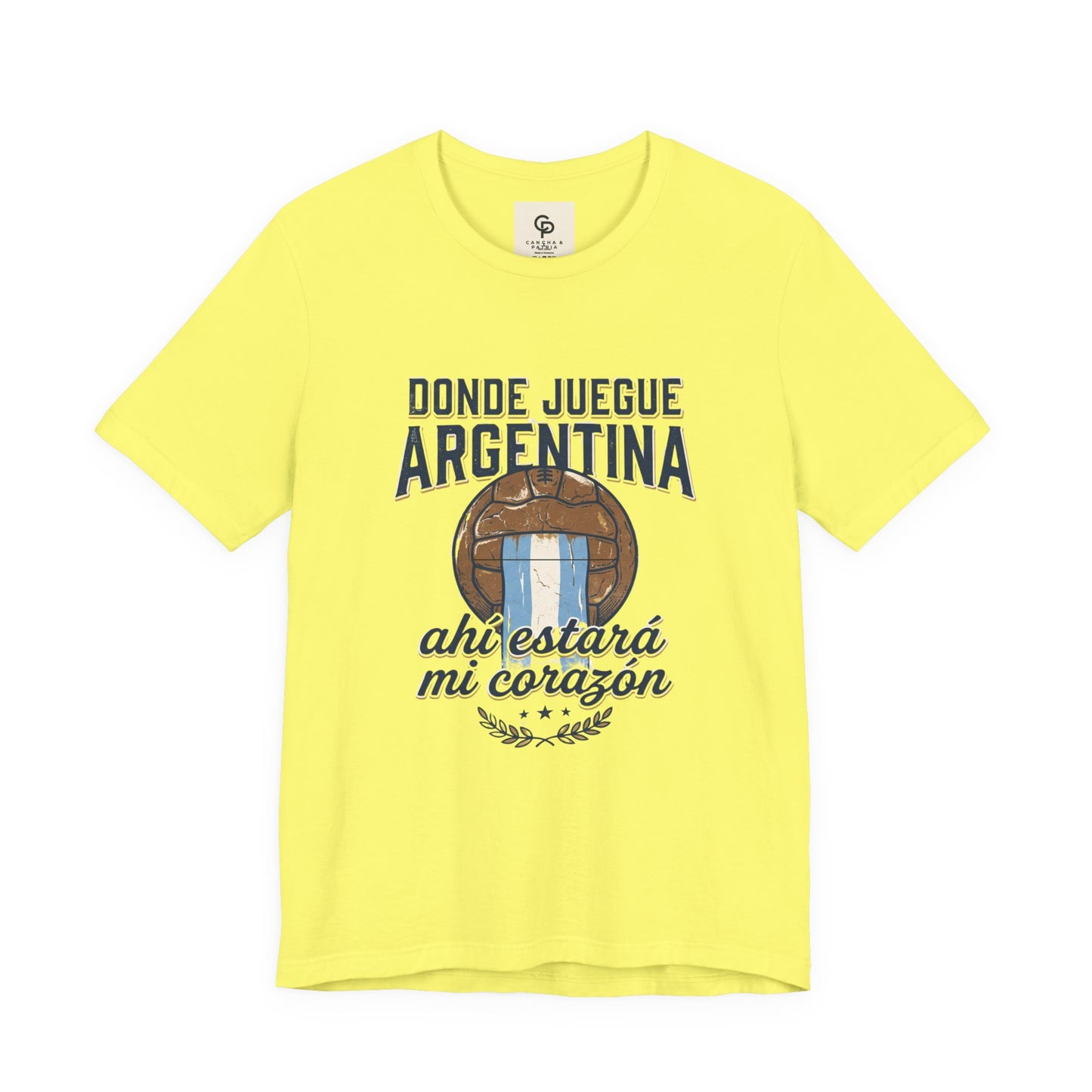 Camiseta "Donde juegue Argentina, ahí estará mi corazón"