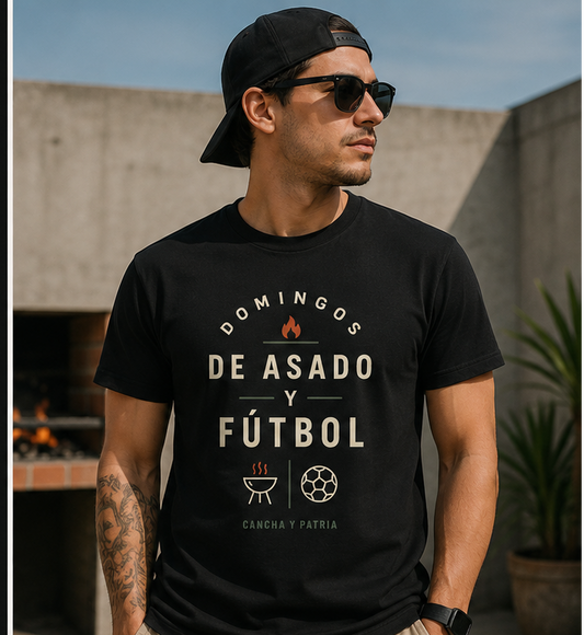 CAMISETA FAMILIA-DOMINGOS DE ASADO Y FÚTBOL