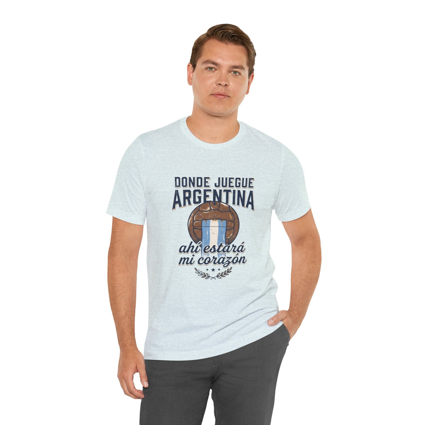 Camiseta "Donde juegue Argentina, ahí estará mi corazón"