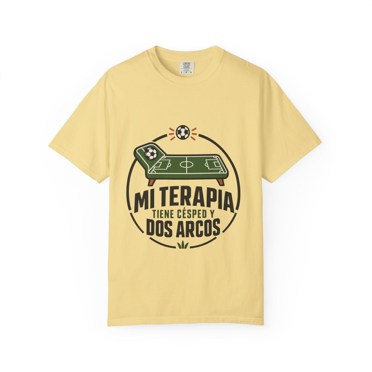 Mi terapia tiene césped y dos arcos