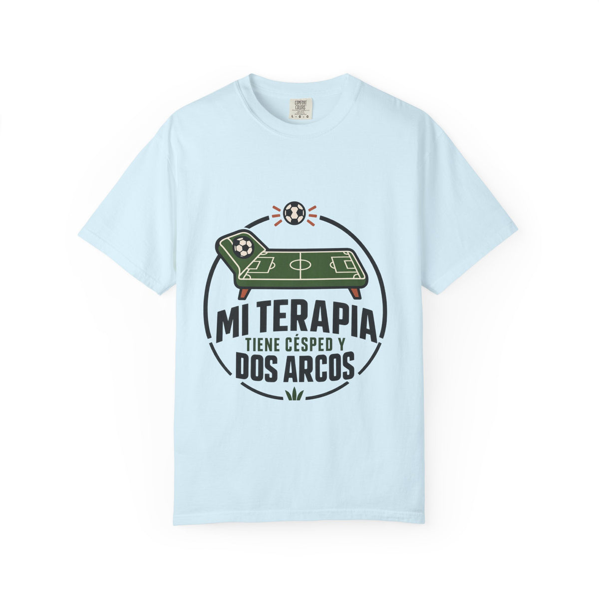 Mi terapia tiene césped y dos arcos