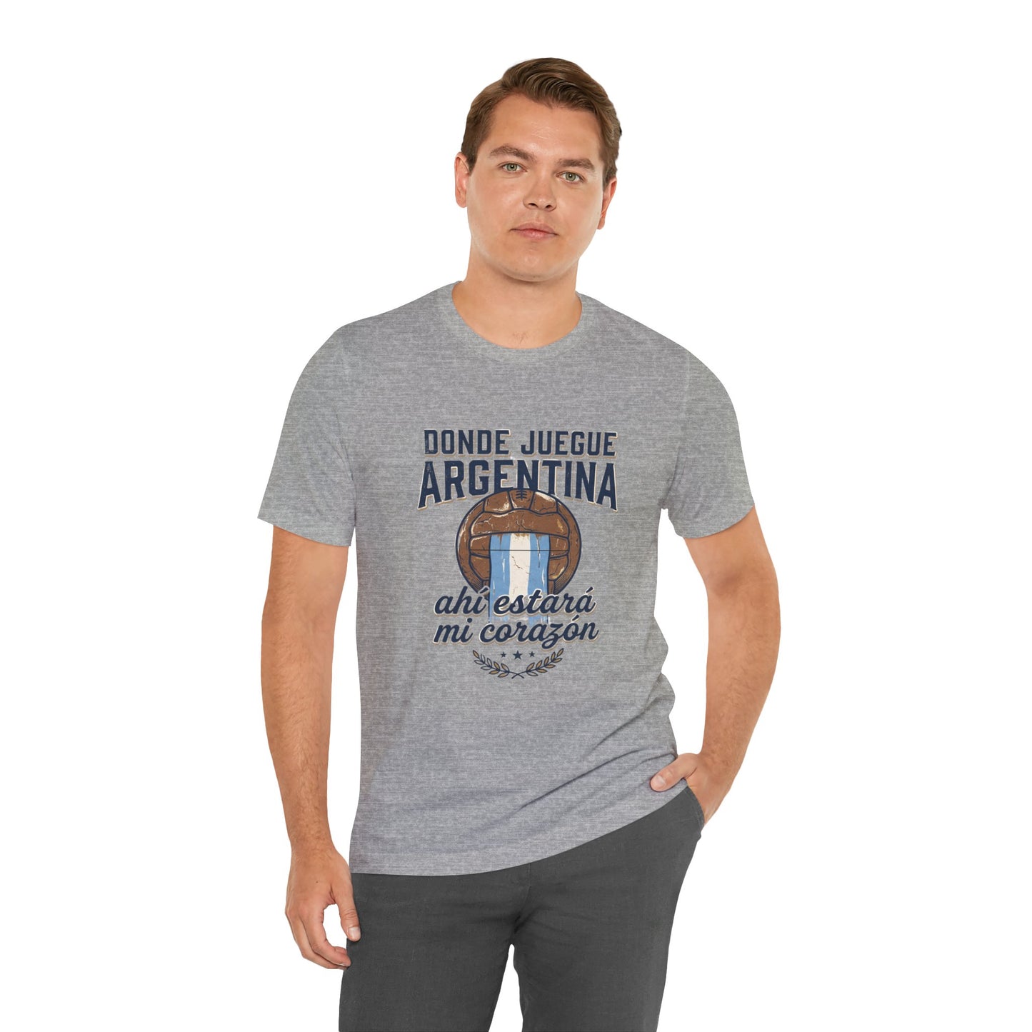Camiseta "Donde juegue Argentina, ahí estará mi corazón"