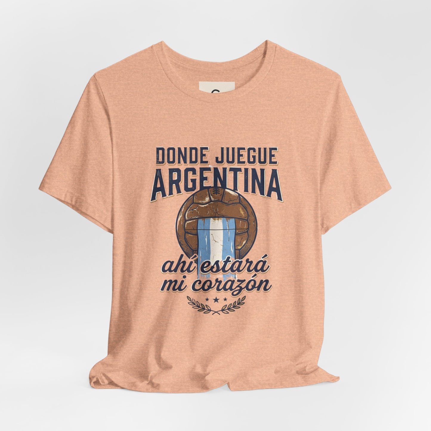 Camiseta "Donde juegue Argentina, ahí estará mi corazón"
