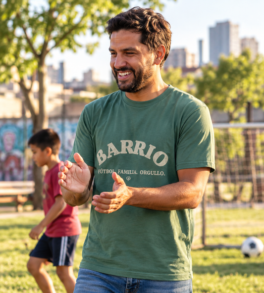 CAMISETA BARRIO. FUTBOL. FAMILIA. ORGULLO. Diseños claros