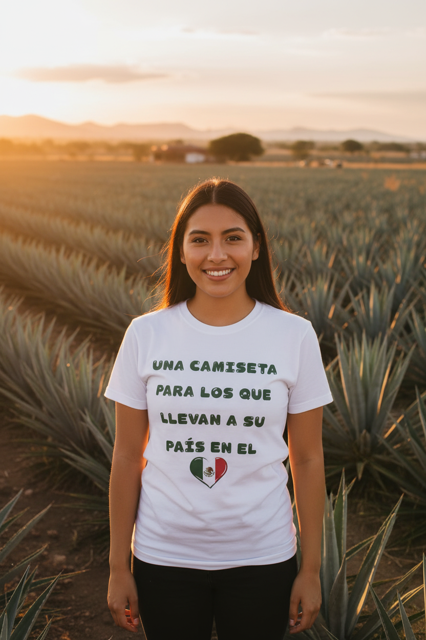 Joven mexicana con camiseta - Agaves Jalisco